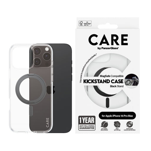 EAN 5715685003851 - PanzerGlass CARE™ by ® Case Transparent w. Black Kickstand & MagSafe iPhone 16 Pro Max funda para teléfon imagen 2