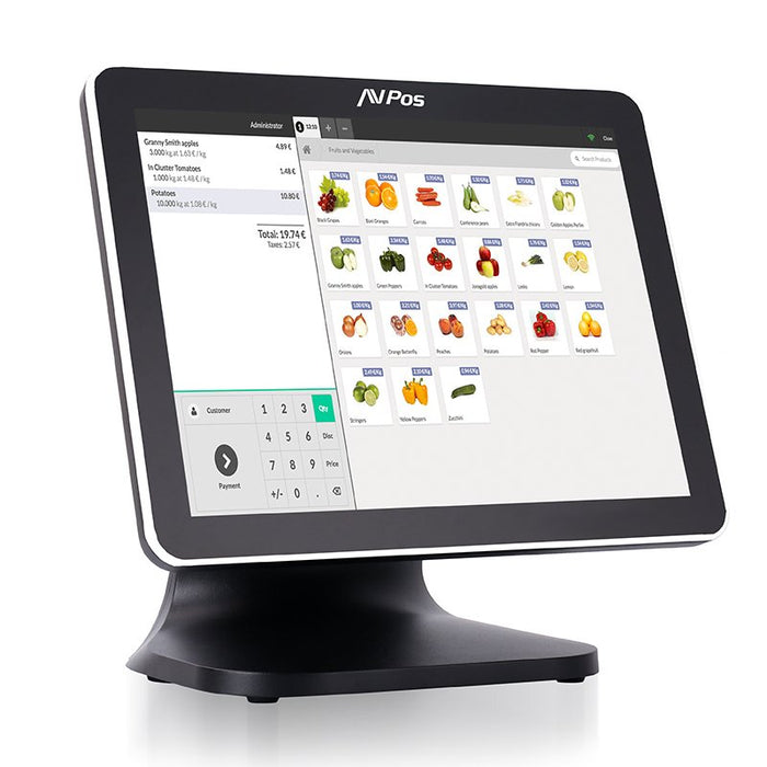 EAN 0741049304826 - AVPos AVP-K5000B-N1-8128 Terminal Punto Venta (TPV) N100 38,1 cm (15") 1024 x 768 Pixeles Pantalla táctil imagen 2