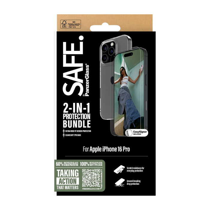 EAN 5715685003547 - PanzerGlass SAFE. by ® 2-in-1 Protection Bundle iPhone 16 Pro Protector de pantalla Apple 1 pieza(s) imagen 3