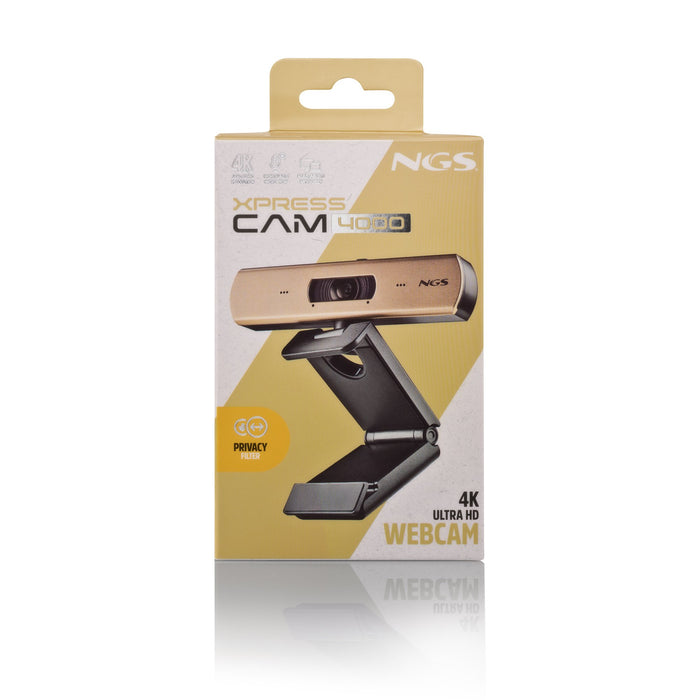 EAN 8435430626742 - NGS XPRESSCAM 4000 cámara web 12 MP 3840 x 2160 Pixeles USB 2.0 Negro, Oro imagen 6