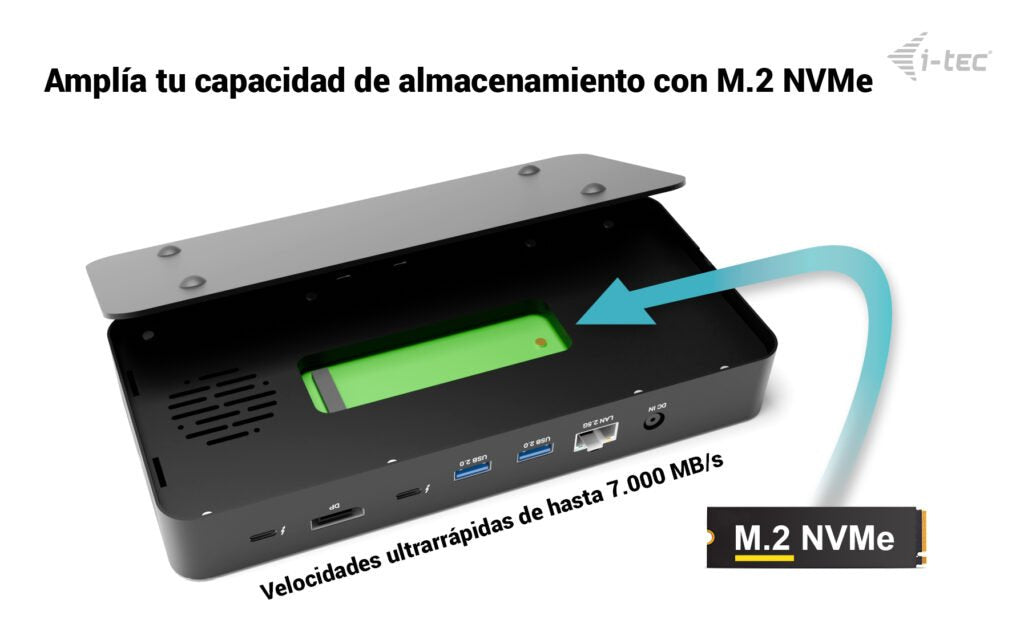 EAN 8595611707940 - i-tec TB5TRIPLEDOCKM2PD base para portátil y replicador de puertos Alámbrico Negro imagen 11
