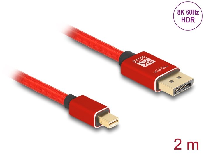 EAN 4043619810956 - DeLOCK 81095 cable DisplayPort 2 m Mini DisplayPort Rojo imagen 2