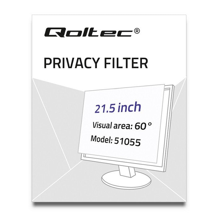 EAN 5901878510552 - Qoltec 51055 filtro para monitor 54,6 cm (21.5") Filtro de privacidad para pantallas sin marco imagen 2