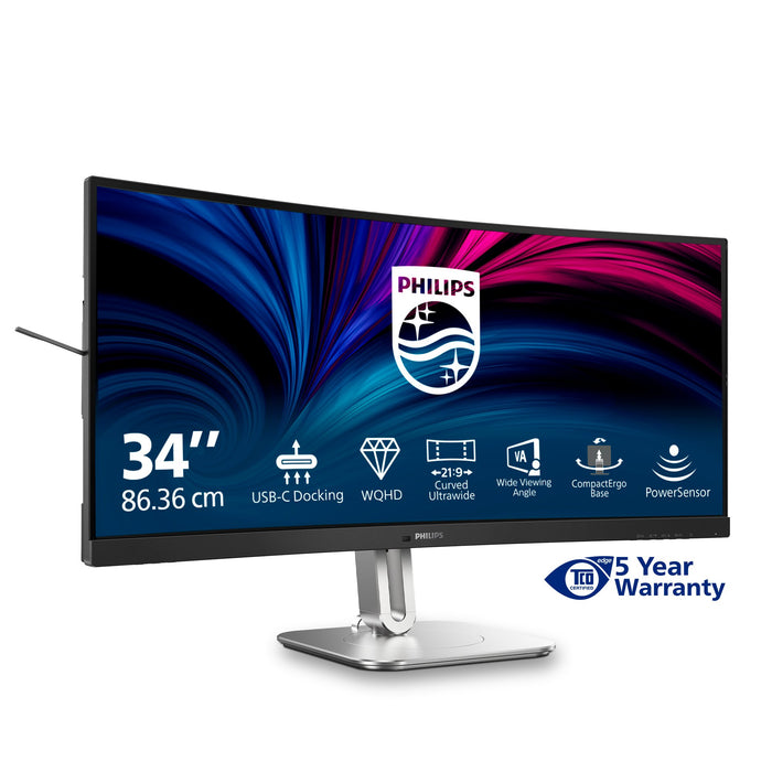 EAN 8712581806040 - Philips 5000 series 34B2U5600C/00 pantalla para PC 86,4 cm (34") 3440 x 1440 Pixeles Dual QHD LCD Gris imagen 4