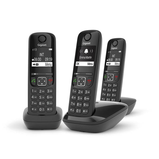 EAN 4250366854663 - Gigaset AS690 Trio Teléfono DECT/analógico Negro imagen 2