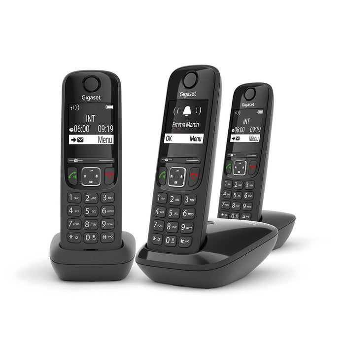 EAN 4250366854663 - Gigaset AS690 Trio Teléfono DECT/analógico Negro imagen 2