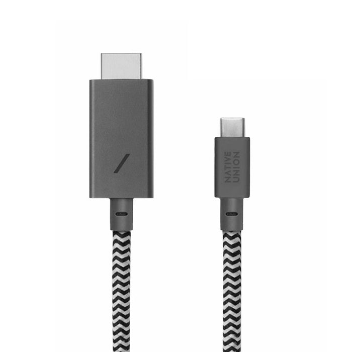 EAN 4895200430919 - Native Union BELT-C-HDMI-ZEB-3 adaptador de cable de vídeo 3 m HDMI tipo A (Estándar) USB Tipo C Negro, B imagen 2