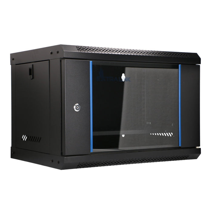 EAN 5907207228785 - Extralink LITE 6U 530X400 WALL-MOUNTED RACKMOUNT CABINET BLACK Estante montado en suelo/pared/independien imagen 7