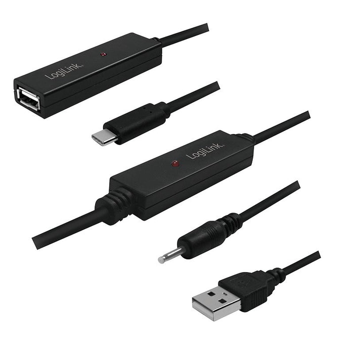 EAN 4052792050332 - LogiLink UA0328 cable USB USB 2.0 40 m USB A USB C Negro imagen 1