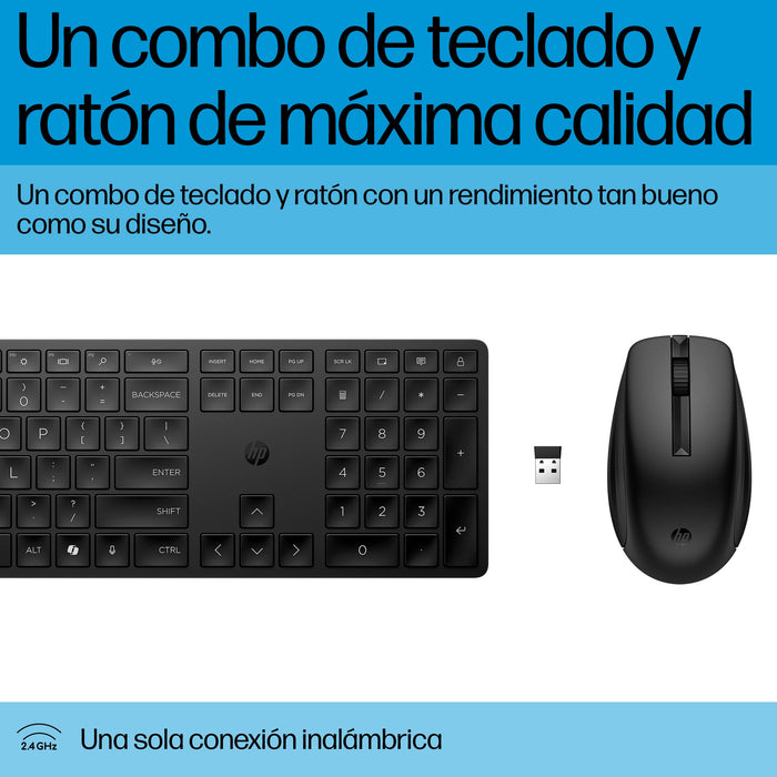 EAN 197497587593 - HP 655 Wireless Keyboard and Mouse Combo White teclado Ratón incluido Universal RF inalámbrica + USB Blanc imagen 2
