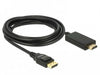 EAN 4043619853182 - DeLOCK 85318 adaptador de cable de vídeo 3 m DisplayPort HDMI Negro imagen 1