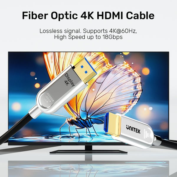 EAN 4894160057822 - UNITEK Fiber Optic 4K 15M cable HDMI 2 x HDMI Type A (Standard) HDMI tipo A (Estándar) Gris imagen 5