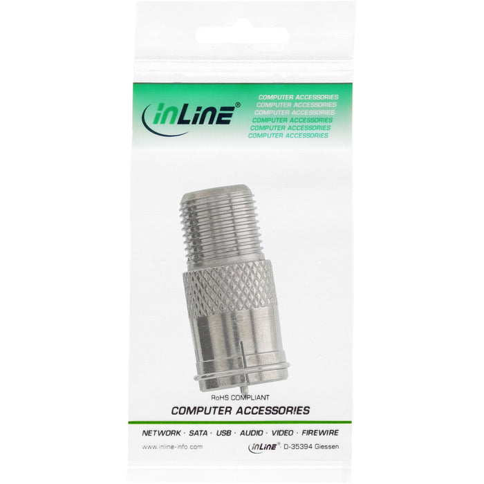 EAN 4043718062256 - InLine 69923 cambiador de género para cable F Plata imagen 3