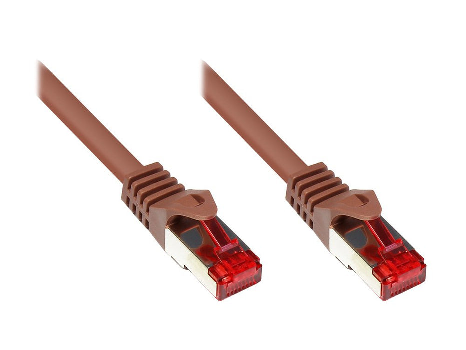 EAN 4014619826674 - Alcasa RJ45-RJ45, m-m, 0.25m cable de red Marrón 0,25 m Cat6 S/FTP (S-STP) imagen 1