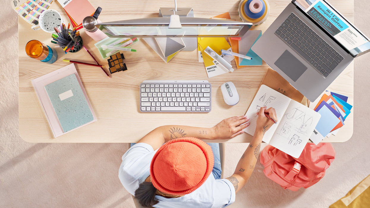 EAN 5099206098879 - Logitech Master MX Keys Mini teclado Oficina RF Wireless + Bluetooth AZERTY Francés Gris imagen 5