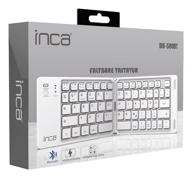 EAN 8681949016639 - Inca IBK-580BT teclado Hogar / Oficina USB + Bluetooth QWERTY Blanco imagen 6