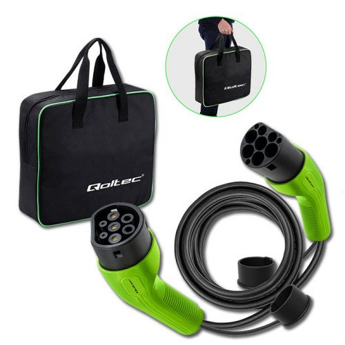 EAN 5901878524733 - Qoltec 52473 cable de carga para vehículo eléctrico Negro Type 2 5 m imagen 2