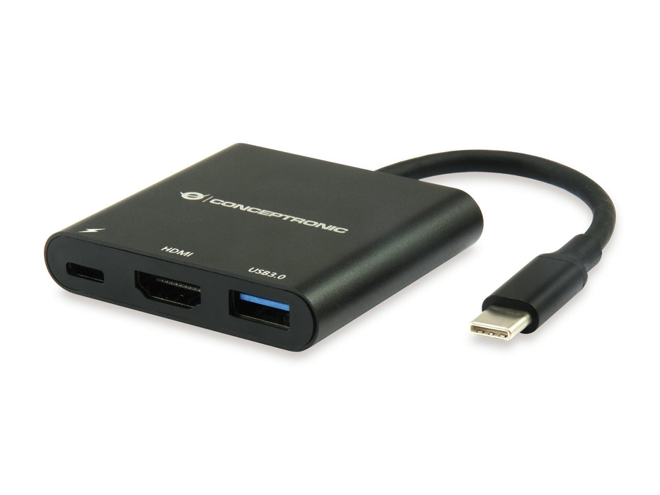 EAN 4015867209462 - Conceptronic DONN01B base para portátil y replicador de puertos USB 3.2 Gen 1 (3.1 Gen 1) Type-C Negro imagen 1