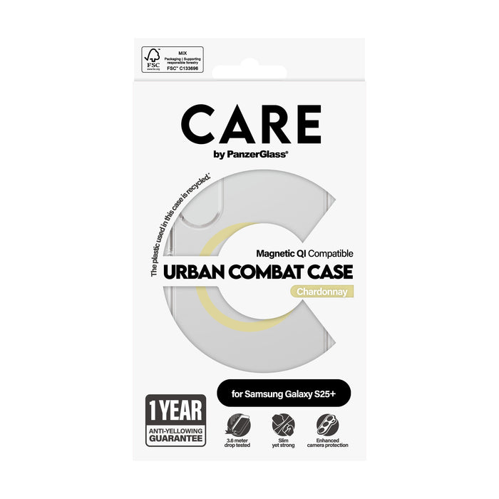 EAN 5715685016943 - PanzerGlass CARE™ by ® Urban Combat Case Transparent w. Chardonnay Qi Compatible Samsung Galaxy S25+ fund imagen 3