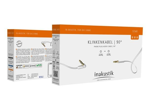 EAN 4001985511945 - Inakustik 0031040075 cable de audio 0,75 m 3,5mm Blanco imagen 2