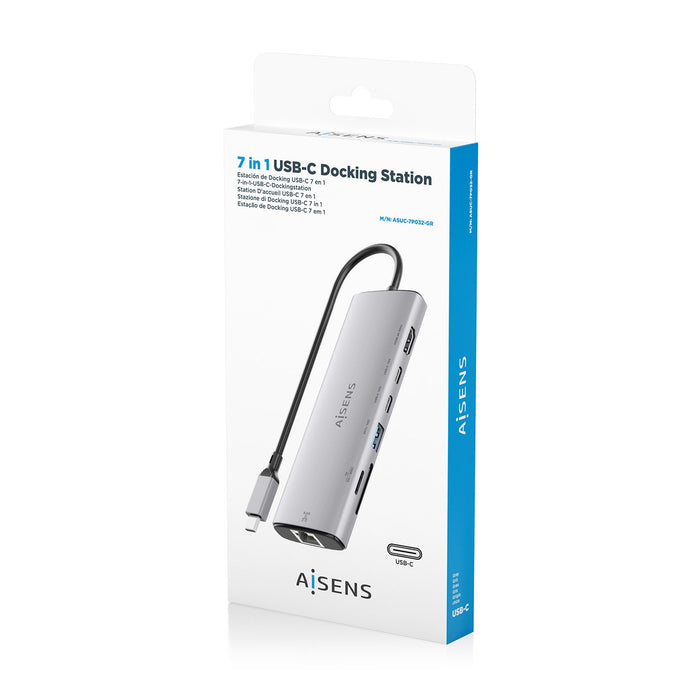 EAN 8435739903605 - AISENS ASUC-7P032-GR base para portátil y replicador de puertos Alámbrico USB 3.2 Gen 1 (3.1 Gen 1) Type- imagen 7