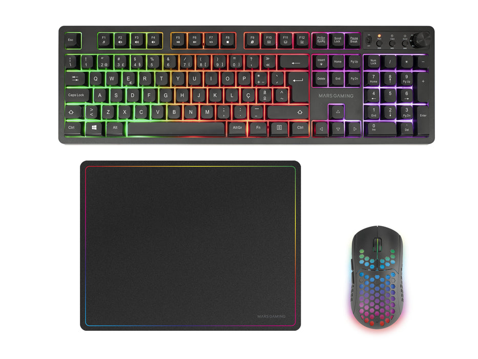 EAN 8435693111122 - Mars Gaming MCPWXPT teclado Ratón incluido Juego RF inalámbrica + USB QWERTY Portugués Negro imagen 1