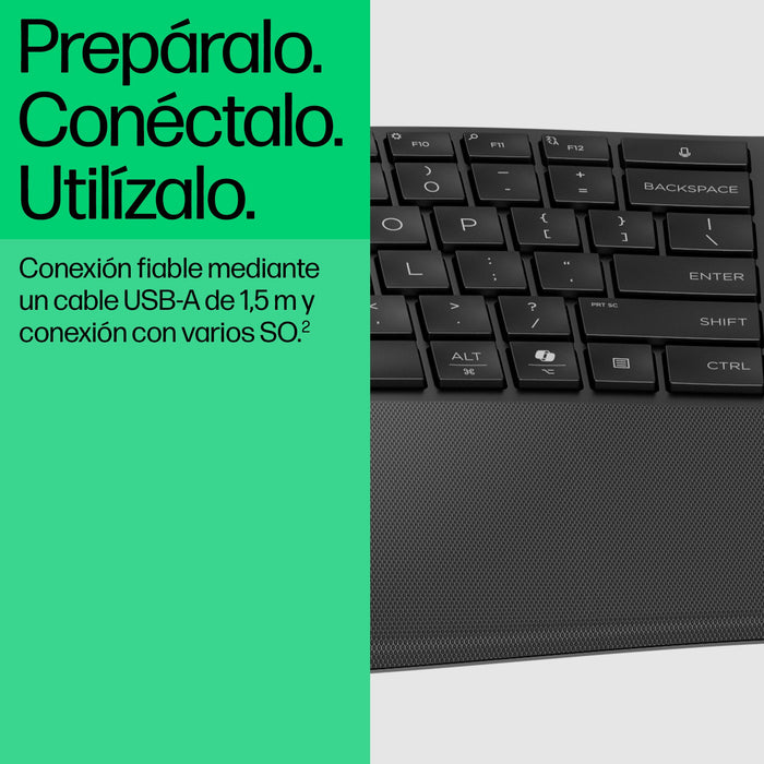 EAN 0197498232430 - HP 480 Comfort Wired Keyboard teclado Hogar USB Negro imagen 5