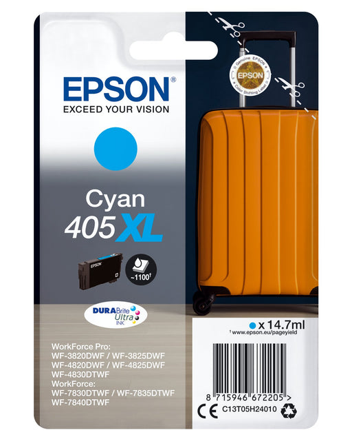 EAN 8715946672441 - Epson 405XL cartucho de tinta 1 pieza(s) Original Alto rendimiento (XL) Cian imagen 1