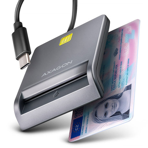 EAN 8595247908841 - Axagon CRE-SM3TC lector de tarjeta inteligente USB 2.0 Type-C Gris imagen 1
