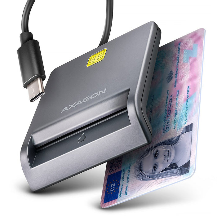 EAN 8595247908841 - Axagon CRE-SM3TC lector de tarjeta inteligente USB 2.0 Type-C Gris imagen 1