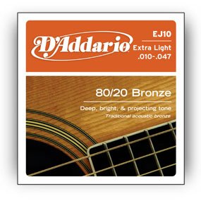 EAN 19954122119 - D'Addario EJ10 cuerda para instrumento musical Acústico 6 pieza(s) Acero Guitarra imagen 1