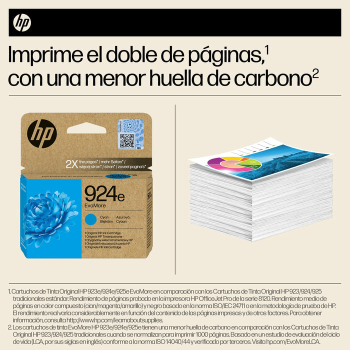 EAN 0199764687432 - HP 924e EvoMore Cyan Original Ink Cartridge cartucho de tinta 1 pieza(s) Alto rendimiento (XL) imagen 4