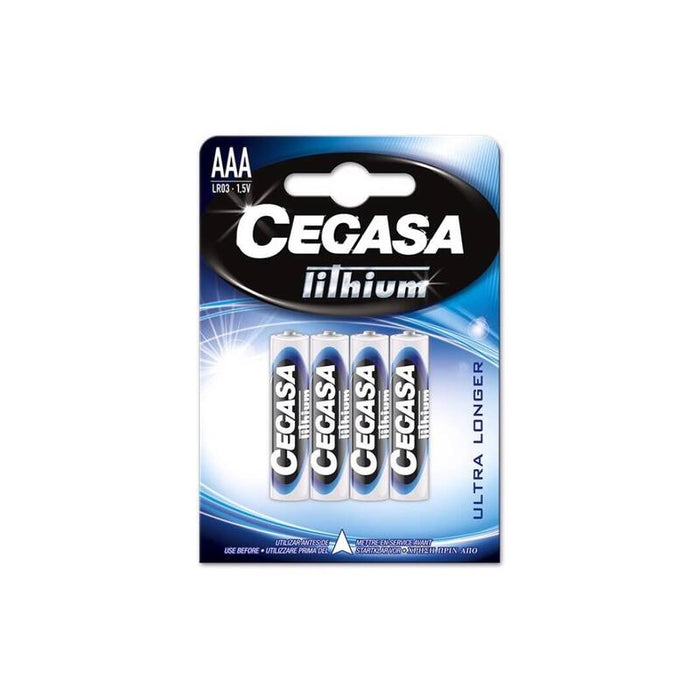 Cegasa Lithium Pack De 4 Pilas De Litio Aaa Lr03 1.5v
