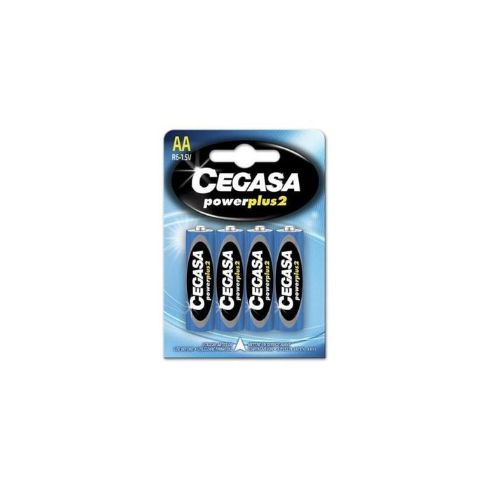 Cegasa Power Plus 2 Pack De 4 Pilas R6 Aa - Pilas Salinas Para Aparatos De Bajo Consumo