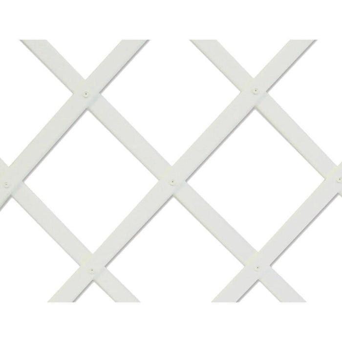 Celosia De Plastico 0,5 X 1,5 M Color Blanco Perfil De Listones 22 X 6 Mm