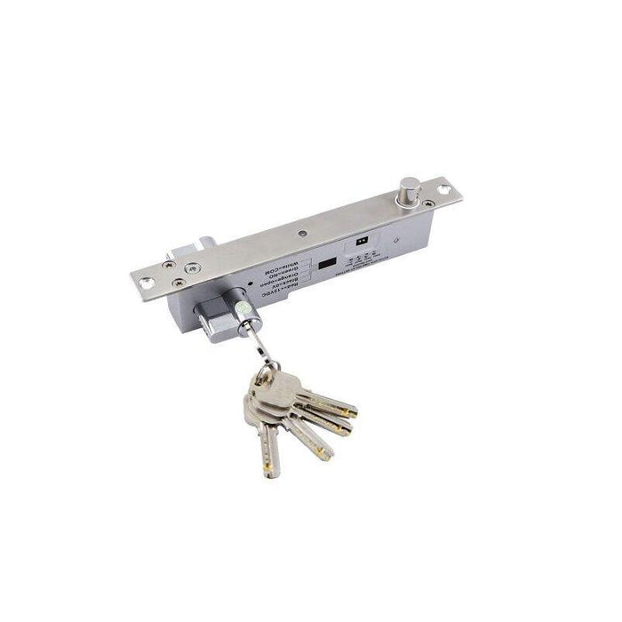 Cerradura Electromagnética Para Puerta. Con Cierre Tipo "Bulón" Y Bombillo Con Llave Retención 1000kg Acero Inoxidable