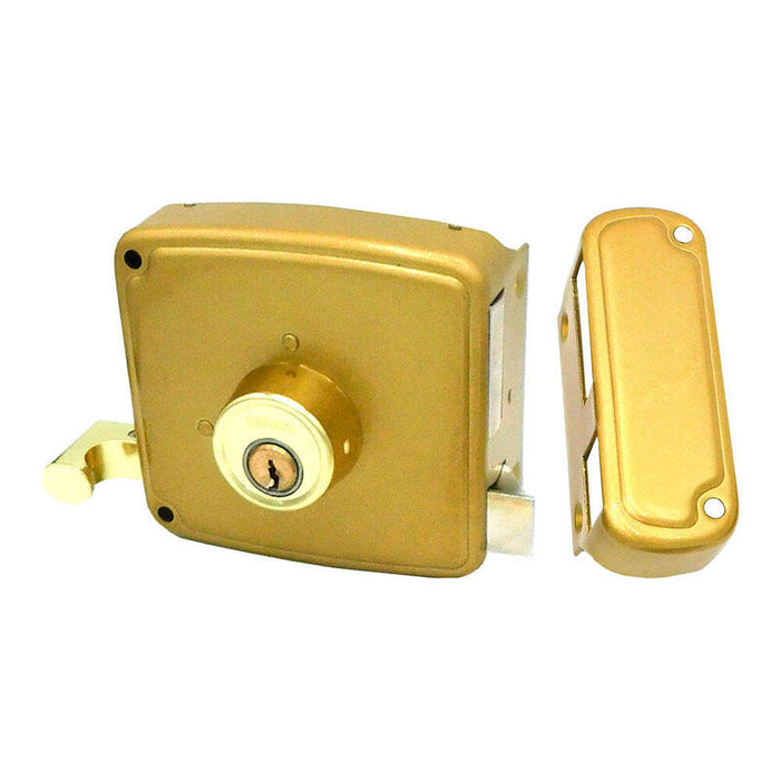 Cerradura Sobreponer Crs02 Izda 40 X 80 Mm Pintado Oro