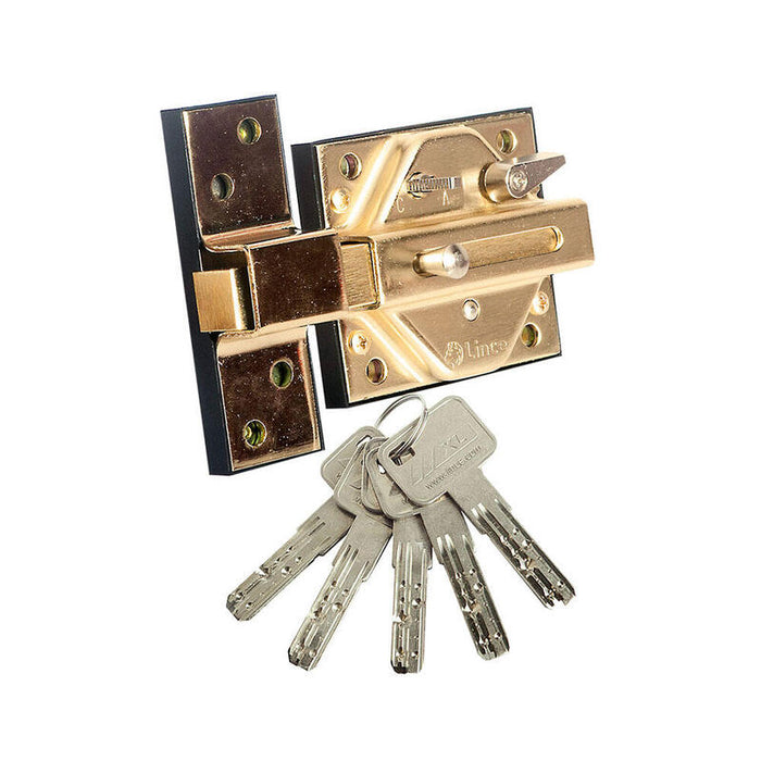 Cerrojo Alta Seguridad 7930r Acabado Hierro Latonado 97930rhl Lince