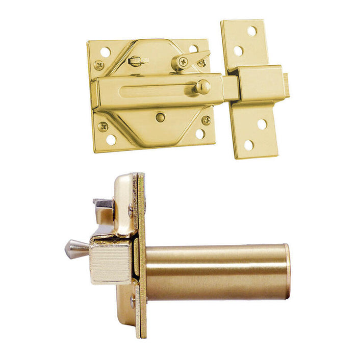 Cerrojo Cs88l M50. Acabado Latonado. Cilindro De 50mm. Con 5 Llaves De Seguridad. Ifam