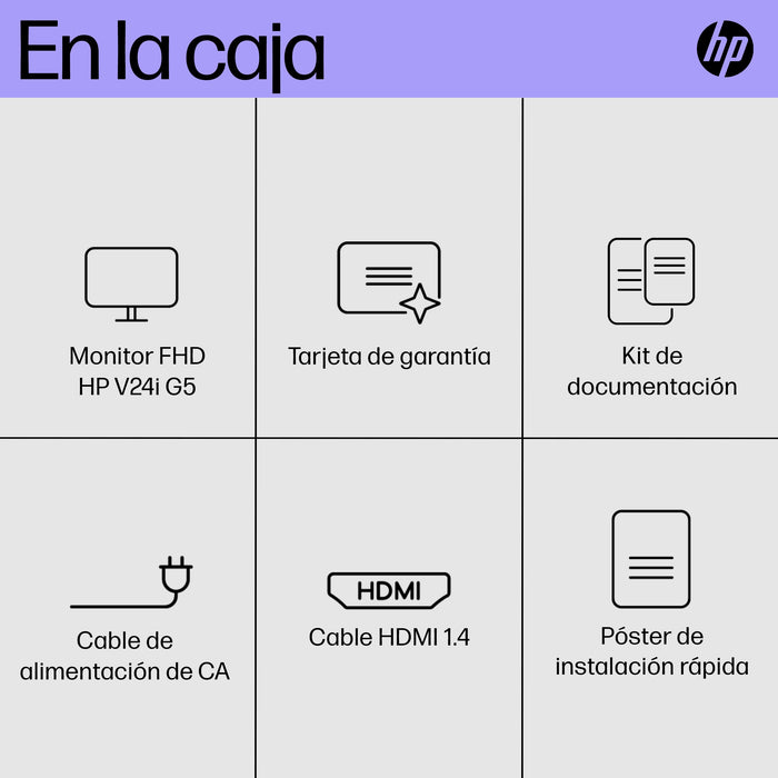 EAN 5715063139813 - HP V24i G5 FHD Monitor pantalla para PC 60,5 cm (23.8") 1920 x 1080 Pixeles Full HD LCD Negro imagen 5