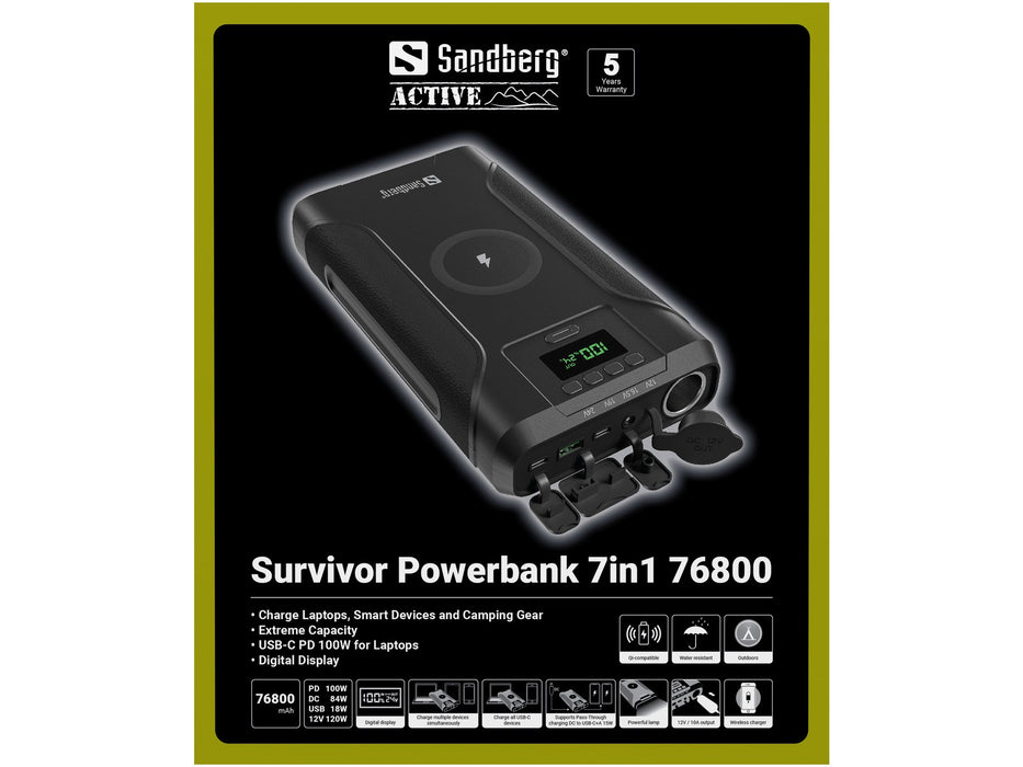 EAN 5705730421150 - Sandberg Survivor Powerbank 7in1 76800 imagen 9