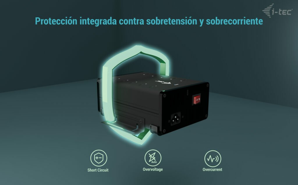 EAN 8595611706363 - i-tec CACHRGHUB10CUK cargador de dispositivo móvil Universal Negro Corriente alterna Carga rápida Interio imagen 9