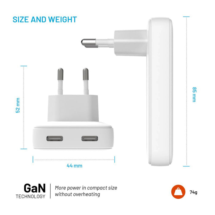 EAN 8591680165841 - FIXED FIXCG45S-2C-WH cargador de dispositivo móvil Universal Blanco Corriente alterna Carga rápida Interi imagen 4