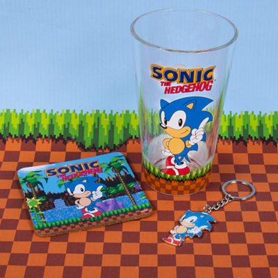 EAN 5060897228388 - Fizz Creations Sonic Glass, Coaster & Keyring Set Transparente 1 pieza(s) imagen 2