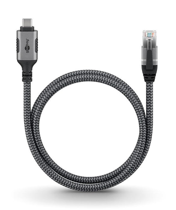 EAN 4040849706998 - Goobay 70699 cambiador de género para cable USB C RJ-45 Negro, Plata imagen 5