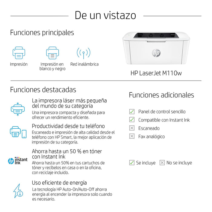 EAN 0194850676970 - HP LaserJet M110w Printer 600 x 600 DPI A4 Wifi imagen 8