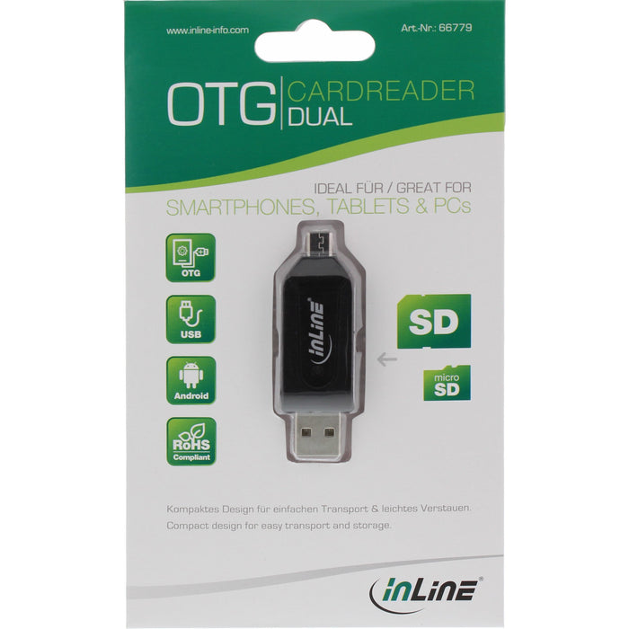 EAN 4043718213986 - InLine 66779 lector de tarjeta USB/Micro-USB Negro imagen 2