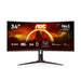 EAN 4038986111331 - AOC G2 CU34G2XP pantalla para PC 86,4 cm (34") 3440 x 1440 Pixeles UltraWide Quad HD LED Negro, Rojo imagen 1