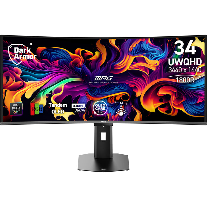EAN 4711377404099 - MSI MPG 341CQR QD-OLED X36 pantalla para PC 86,4 cm (34") 3440 x 1440 Pixeles UltraWide Quad HD Negro imagen 1