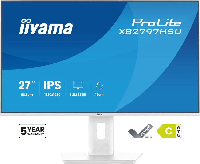 EAN 4948570125869 - iiyama ProLite XB2797HSU-W1 pantalla para PC 68,6 cm (27") 1920 x 1080 Pixeles Full HD LED Blanco imagen 2